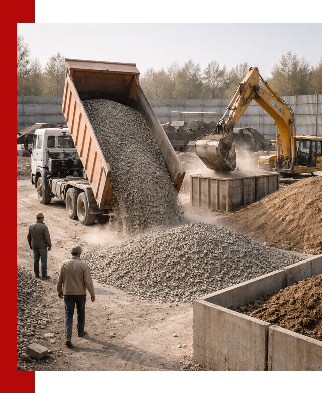 Доставка нерудных материалов с погрузкой и разгрузкой в Переславле-Залесском