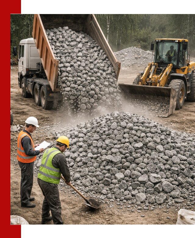 Гранитный щебень фракция 70-150 доставка в Переславле-Залесском