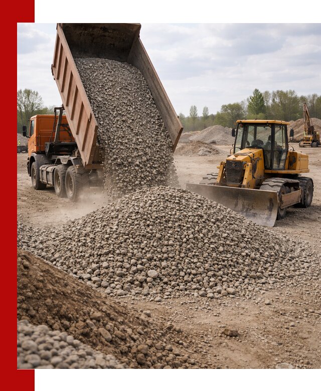 Доставка гравийного щебня фракции 40-70 в Переславле-Залесском
