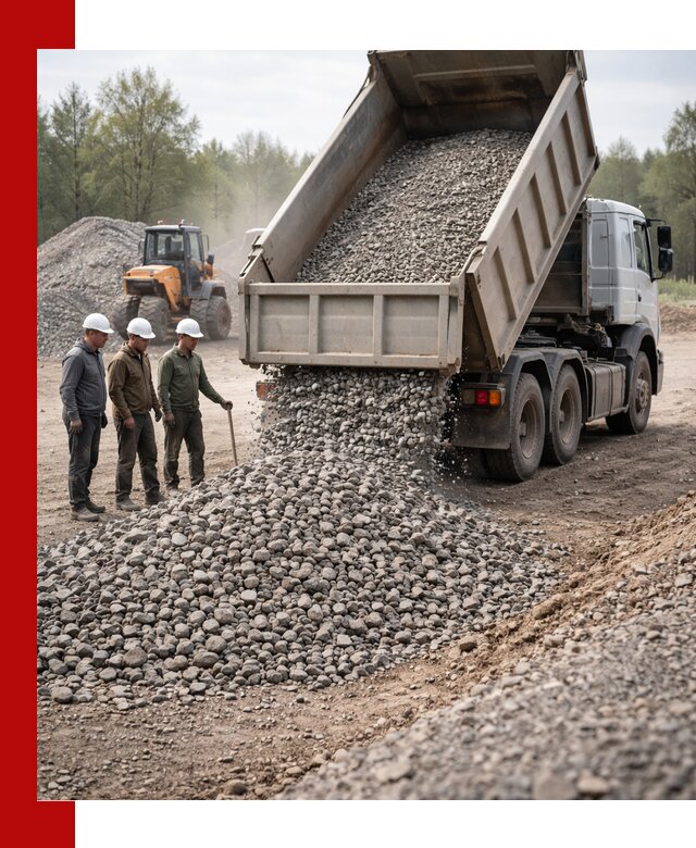 Доставка гравийного щебня фракции 70-120 в Переславле-Залесском