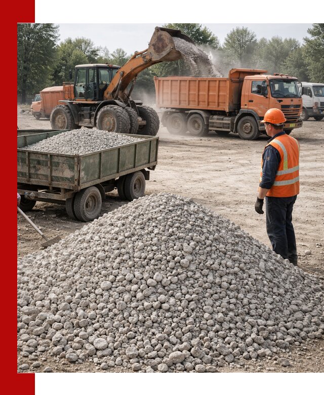 Доставка известнякового щебня фракция 20–40 в Переславле-Залесском