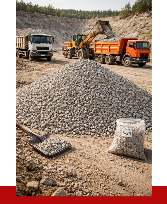 Доломитовый щебень фр. 5-20 в Переславле-Залесском от 4359 р. | ПРОНЕРУДПрс