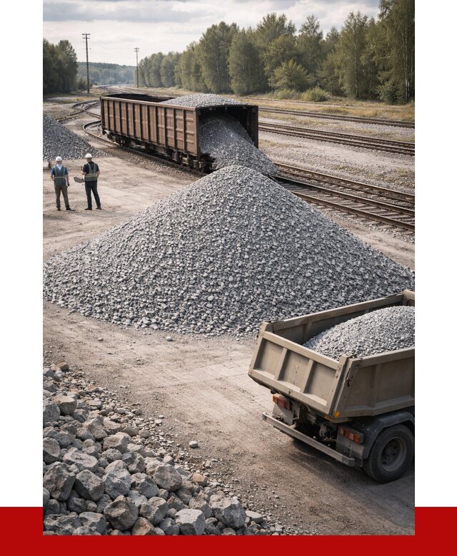 Железнодорожный щебень 20-60 в Переславле-Залесском от 1764 р. | ПРОНЕРУДПрс