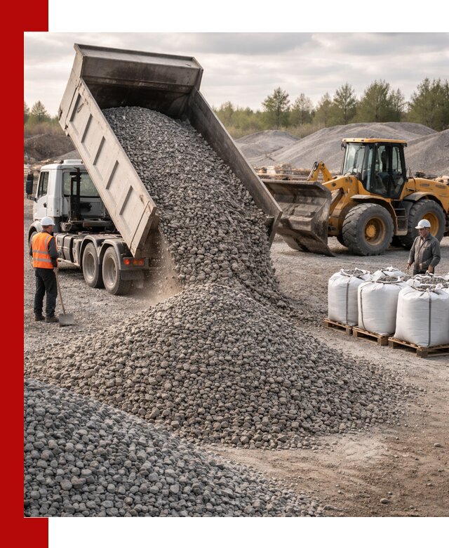 Бетонный щебень фракция 5–20 с доставкой в Переславле-Залесском