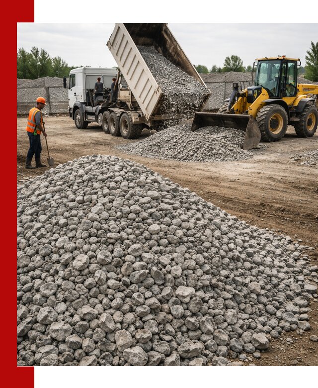 Доставка бетонного щебня фракции 40-70 в Переславле-Залесском