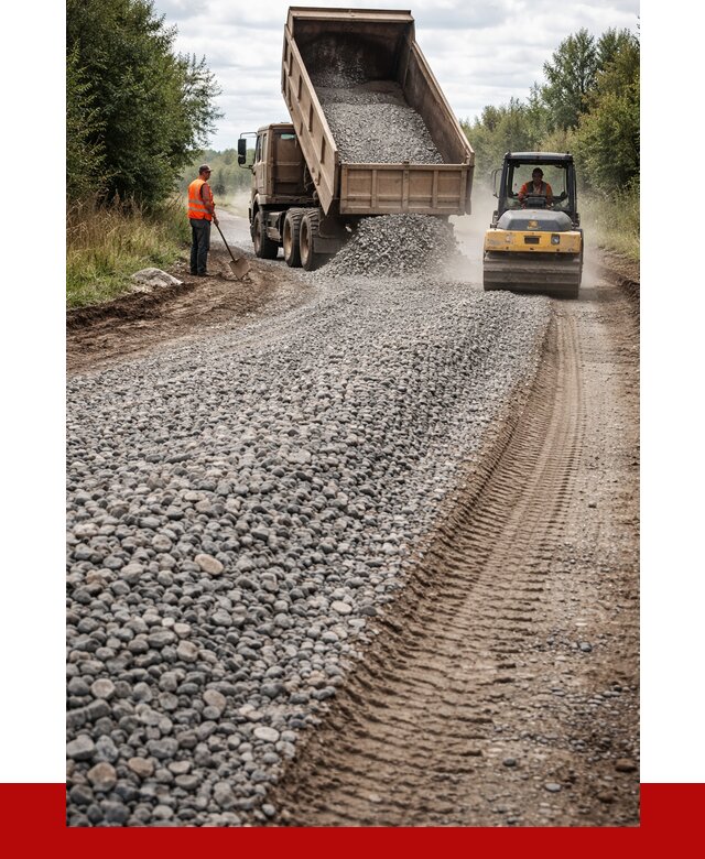 Щебень для отсыпки дороги в Переславле-Залесском от 2802 р. ПРОНЕРУДПрс