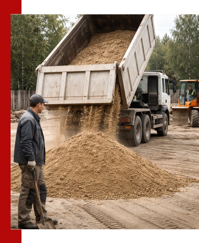 Доставка и продажа песка с разгрузкой в Переславле-Залесском