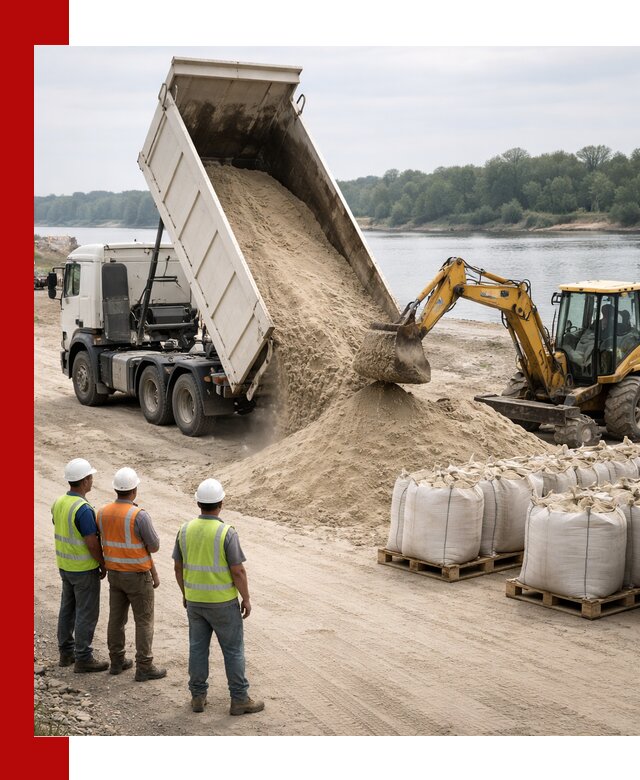 Доставка речного песка в Переславле-Залесском самосвалами и погрузкой