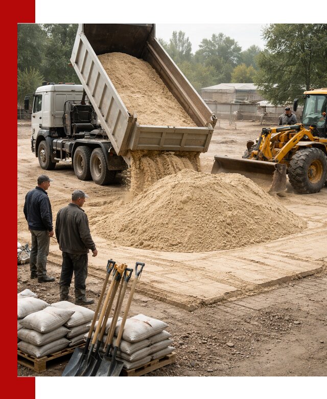 Доставка мытого песка в Переславле-Залесском с самосвалами по выгодной цене
