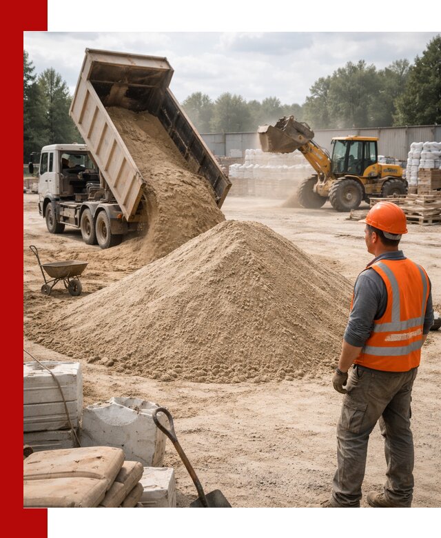 Доставка строительного песка с самосвалом в Переславле-Залесском