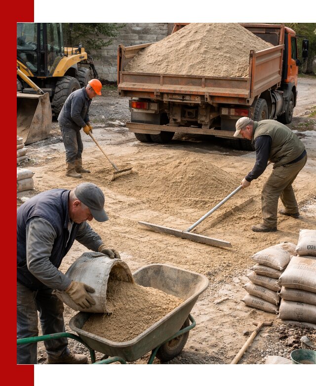 Поставка песка для стяжки в Переславле-Залесском с быстрой доставкой