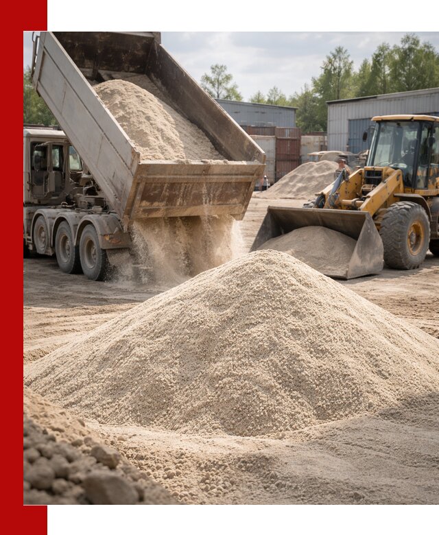 Кварцевый песок с доставкой в Переславле-Залесском для строительных работ