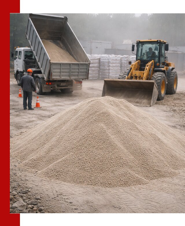 Кварцевый песок фракция 0–8 для стройработ в Переславле-Залесском
