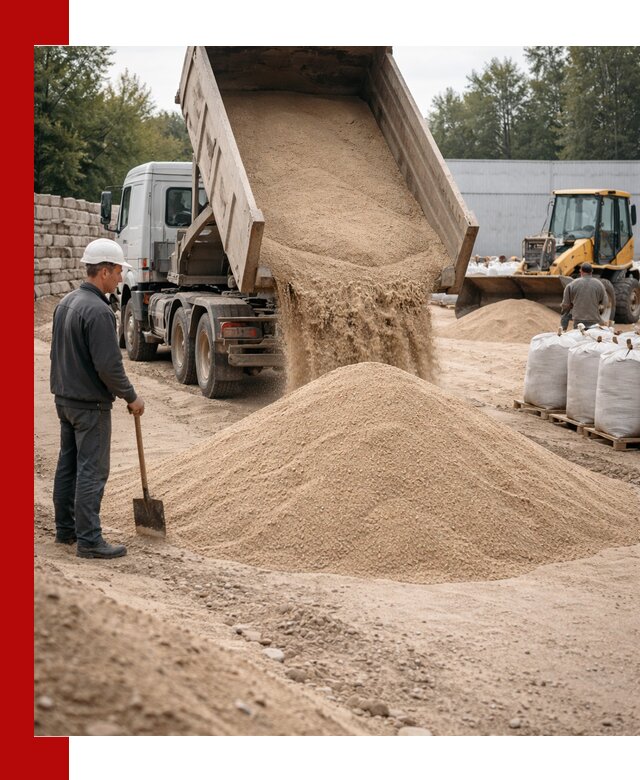 Кварцевый песок фракция 0–3 мм с доставкой в Переславле-Залесском