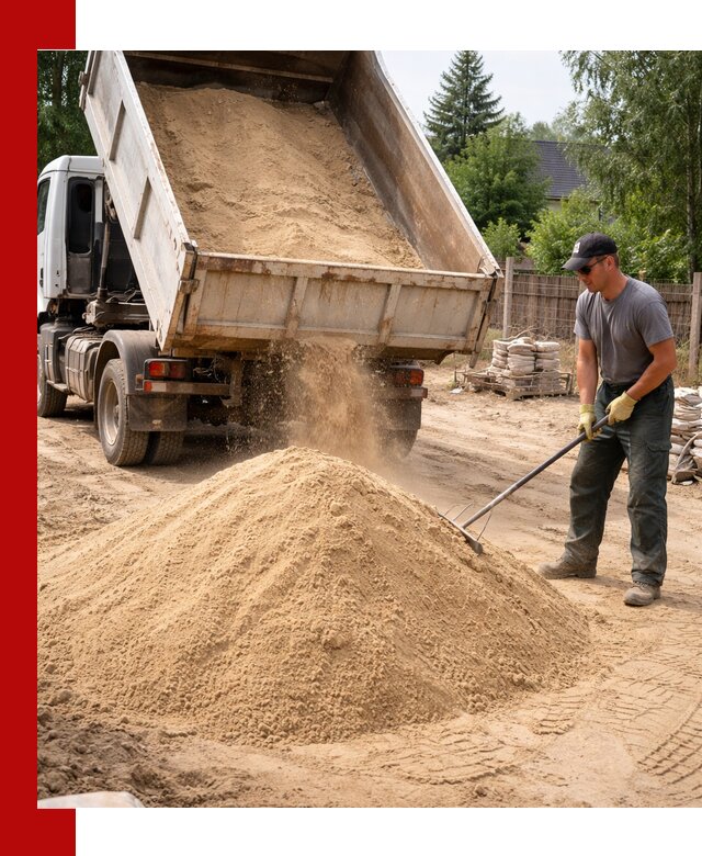 Доставка сухого песка самосвалами в Переславле-Залесском
