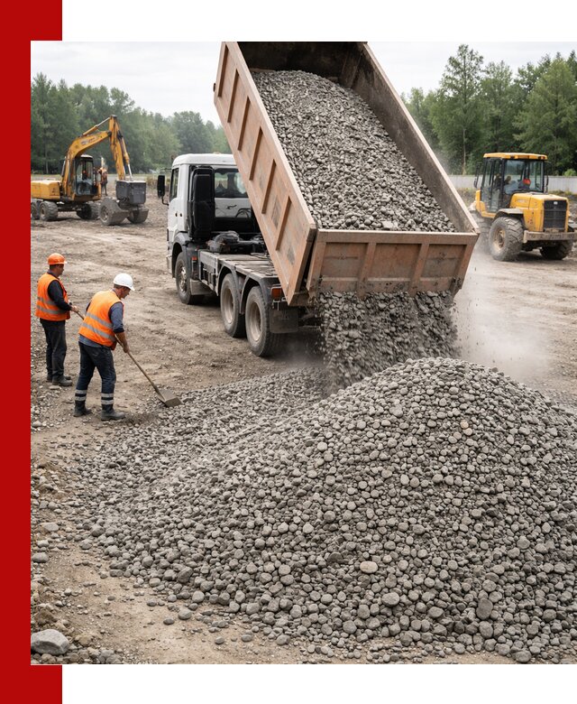 Доставка гравия фракции 40-70 в Переславле-Залесском оптом и в розницу