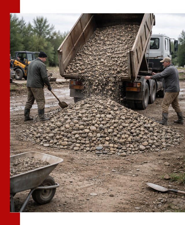 Доставка гальки речной оптом и в розницу в Переславле-Залесском
