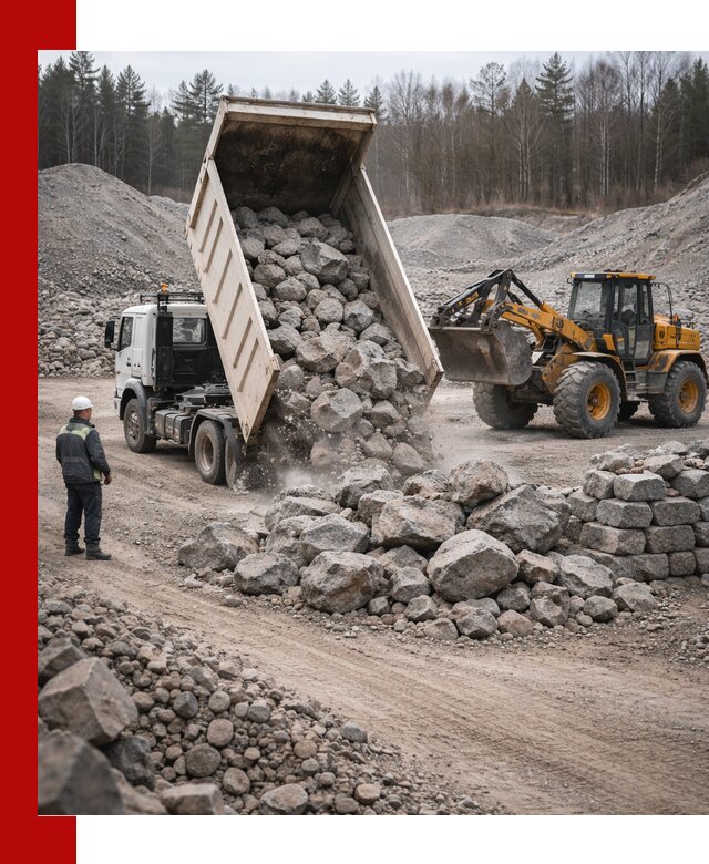 Доставка и продажа бутового гранитного камня в Переславле-Залесском