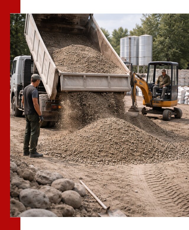 Доставка ПГС С3 в Переславле-Залесском самосвалами и миксерами