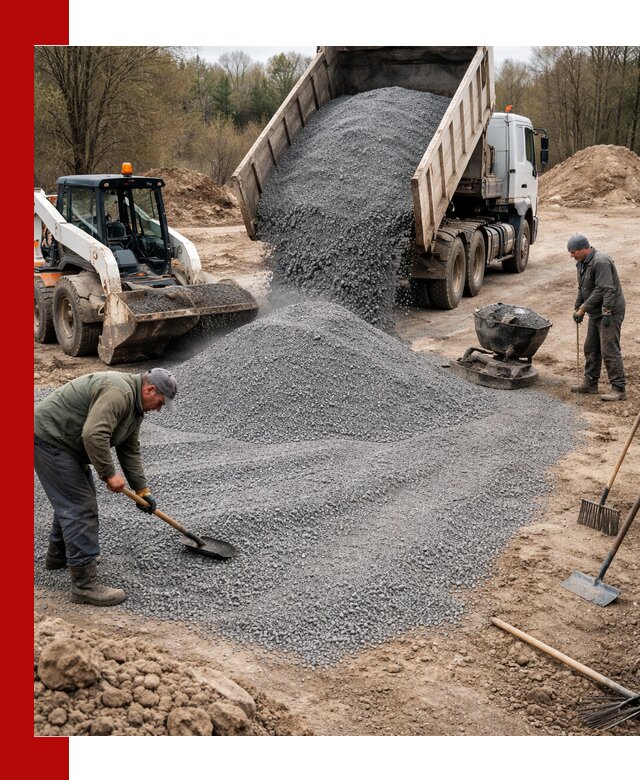 Отсев для подсыпки в Переславле-Залесском — доставка и подсыпка на участок