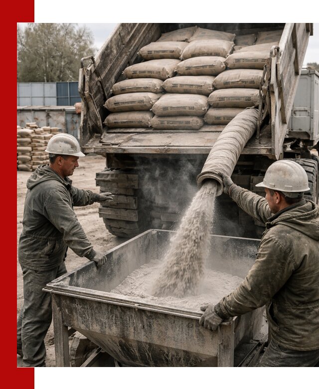 Доставка цемента М400 в Переславле-Залесском оптом и в розницу