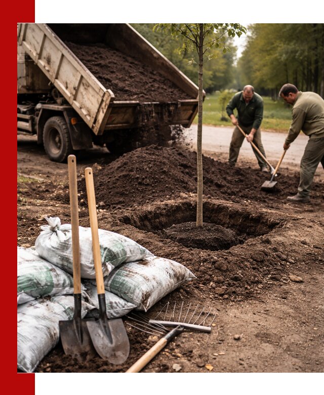 Грунт для посадки деревьев в Переславле-Залесском — доставка и подготовка почвы