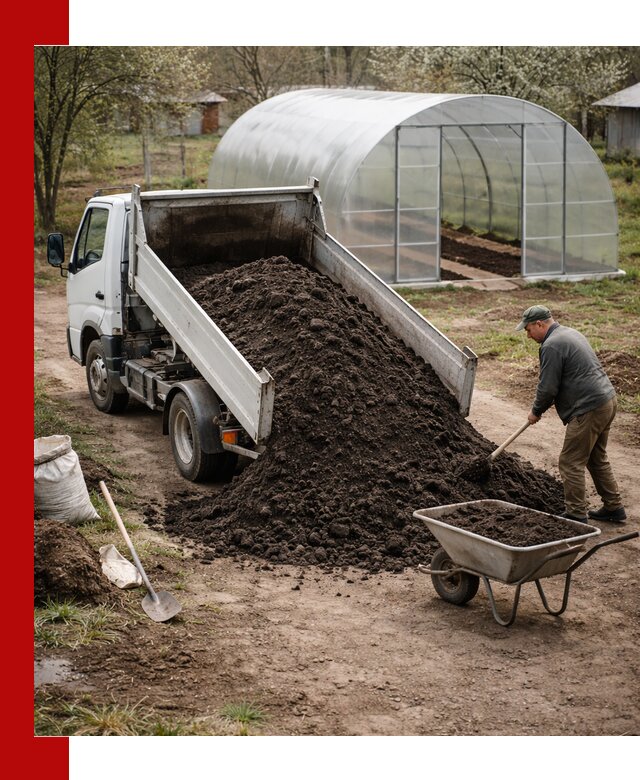 Чернозем для теплицы с доставкой в Переславле-Залесском