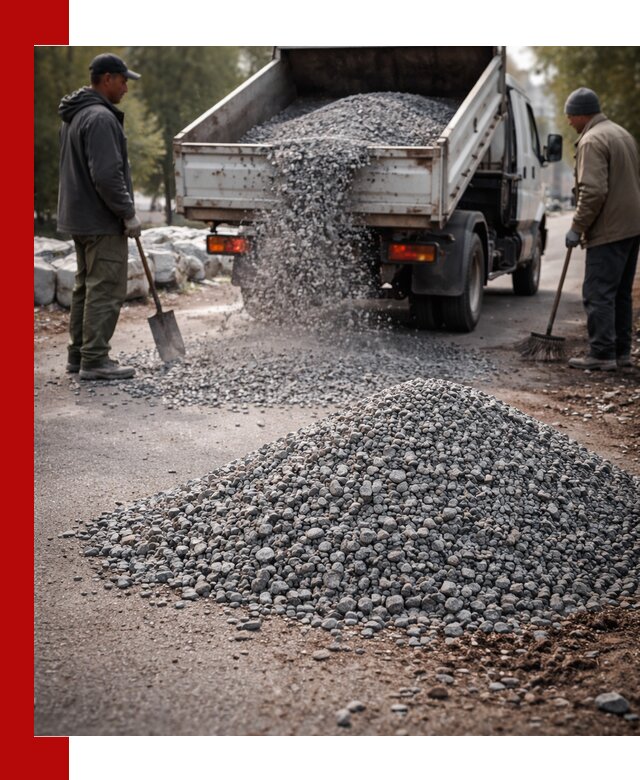 Гранитная крошка для посыпки дорог и тротуаров в Переславле-Залесском