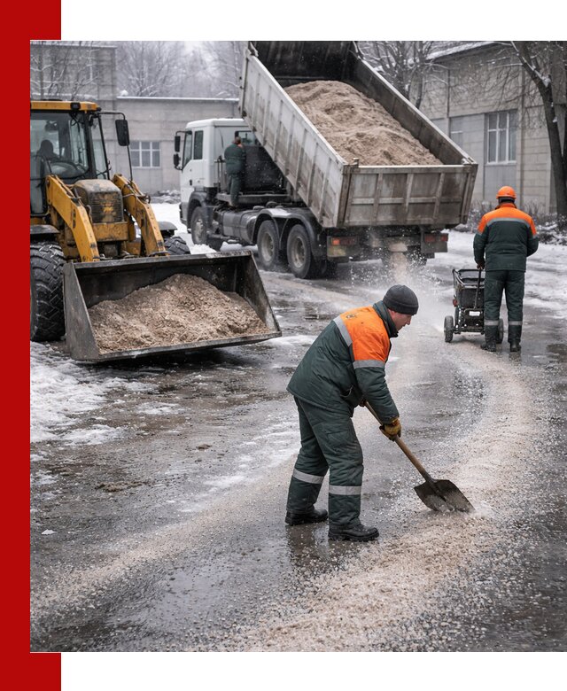 Реагент против гололеда с доставкой и нанесением в Переславле-Залесском