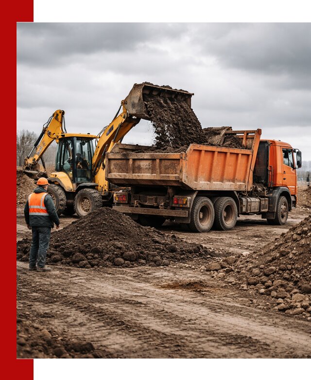 Вывоз грунта и строительного мусора в Переславле-Залесском грузовыми самосвалами