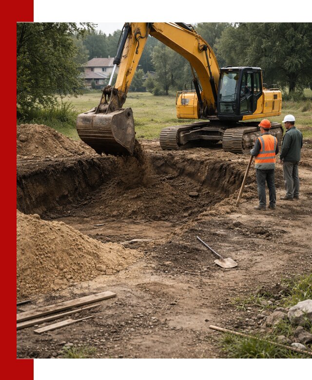 Рытье котлована под фундамент в Переславле-Залесском (быстро и недорого)