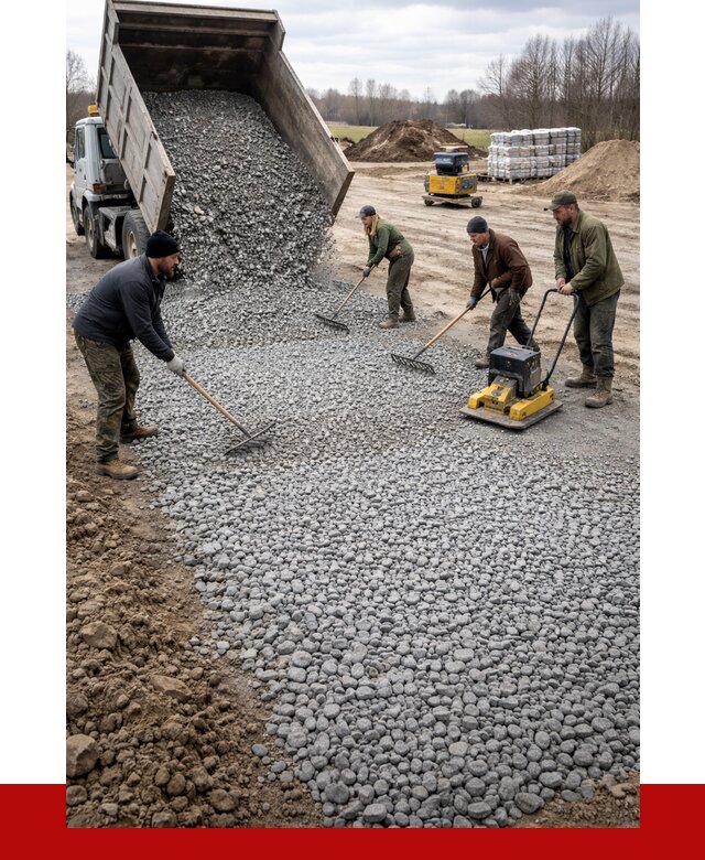 Устройство щебеночной подушки в Переславле-Залесском от 4671 р. ПРОНЕРУДПрс