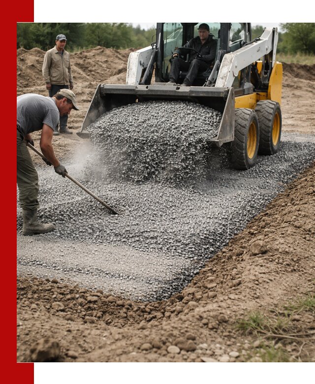 Устройство щебеночной подушки в Переславле-Залесском для дорог и фундаментов